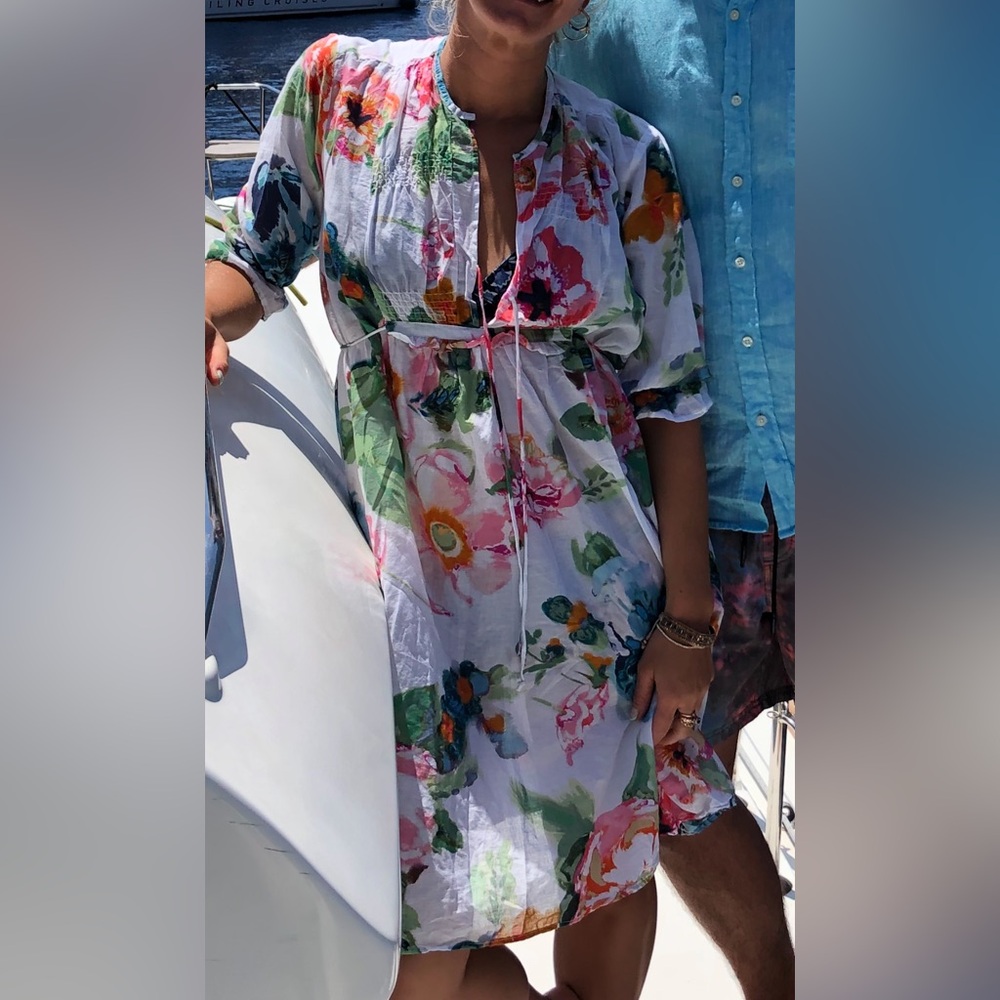 Floral Multicolor beach cover up